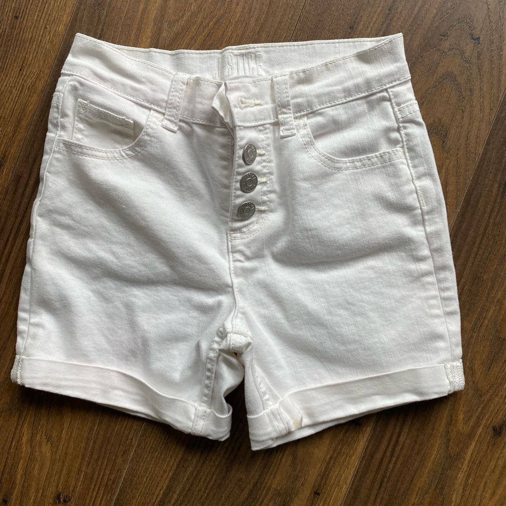 Justice girls stretch denim shorts